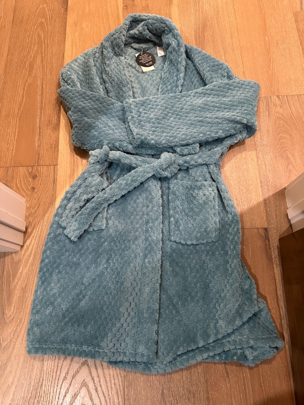 Cozy Plush Belted Robe Jacket - Dusty Teal
